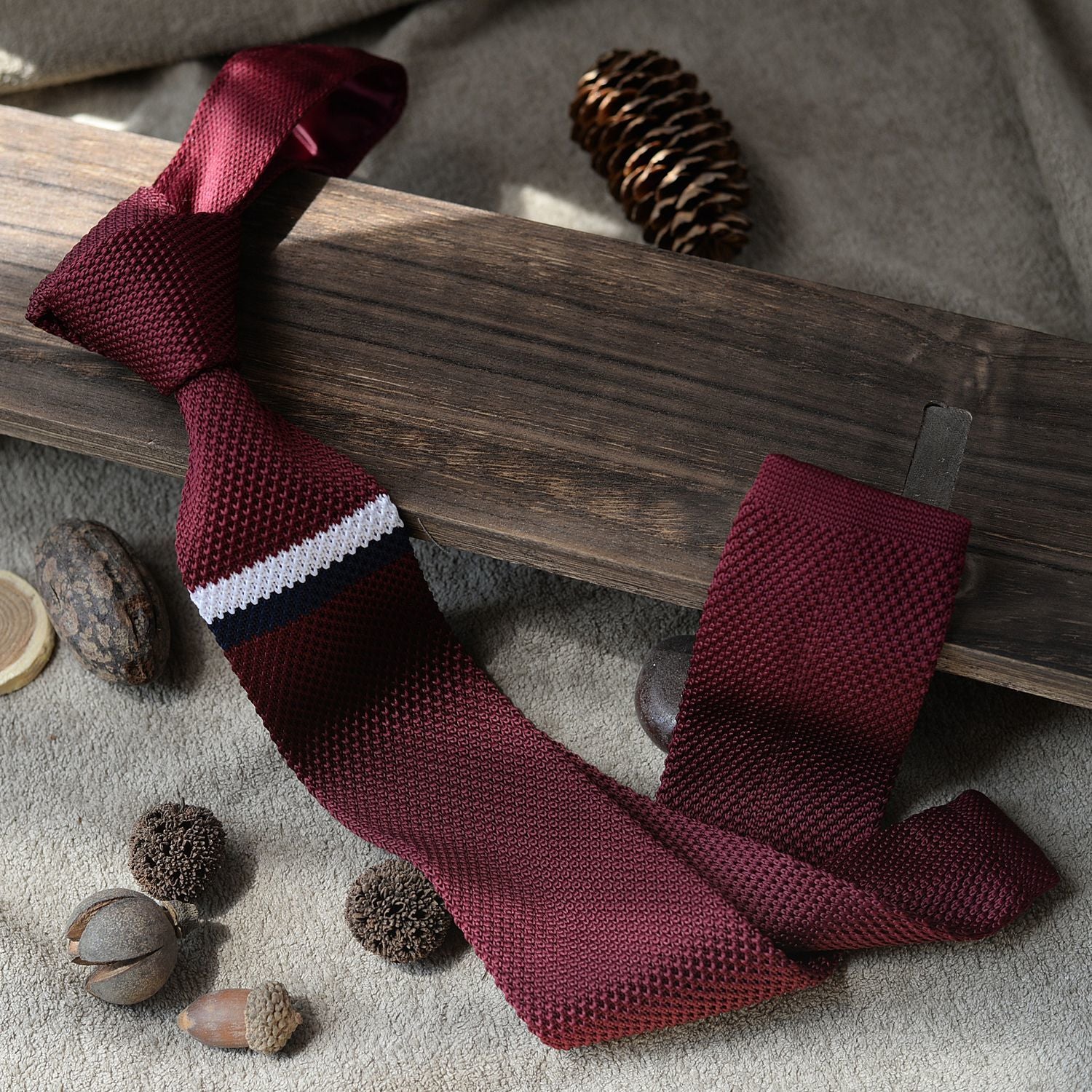 Striped Knit Tie Vintage Style - Modomu