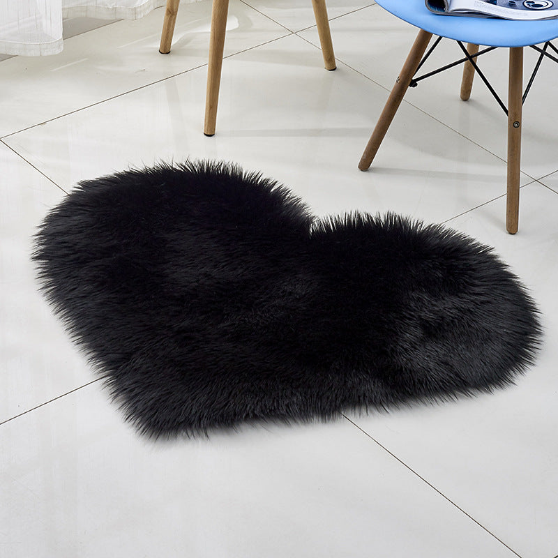 Plush Heart Shaped Floor Mat