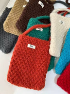Popcorn Knit Phone Crossbody Bag