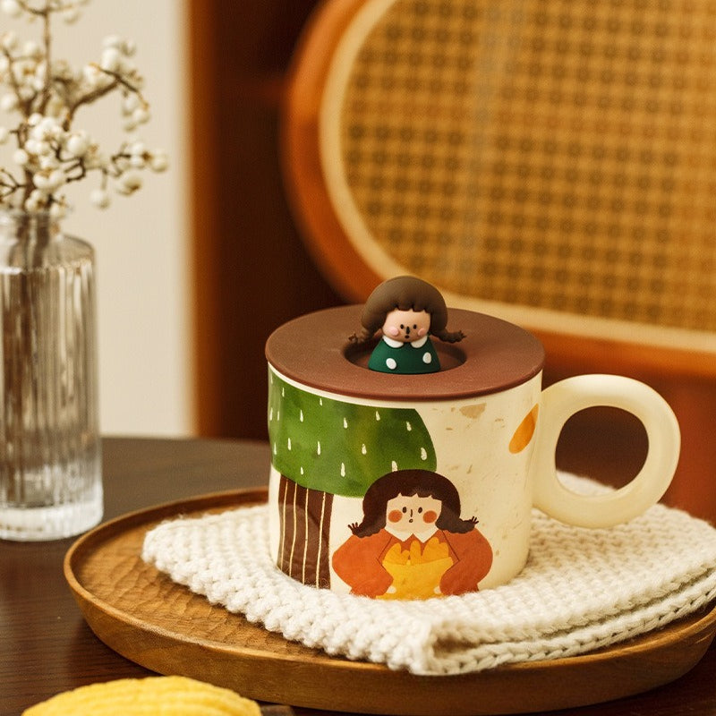 Cartoon Ceramic Bowl With Lid