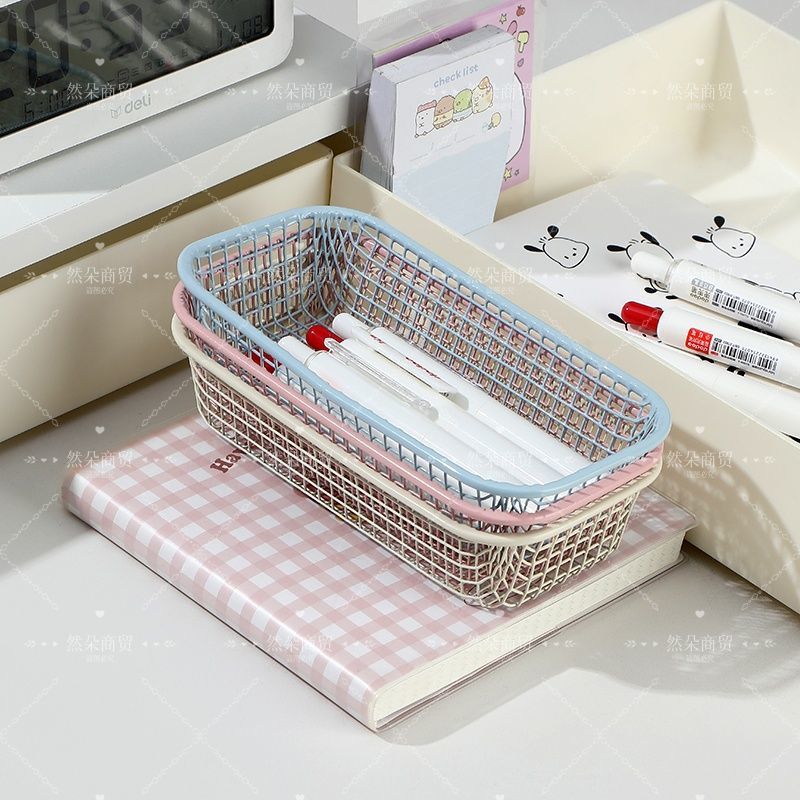 Desktop Wire Storage Basket Organizer