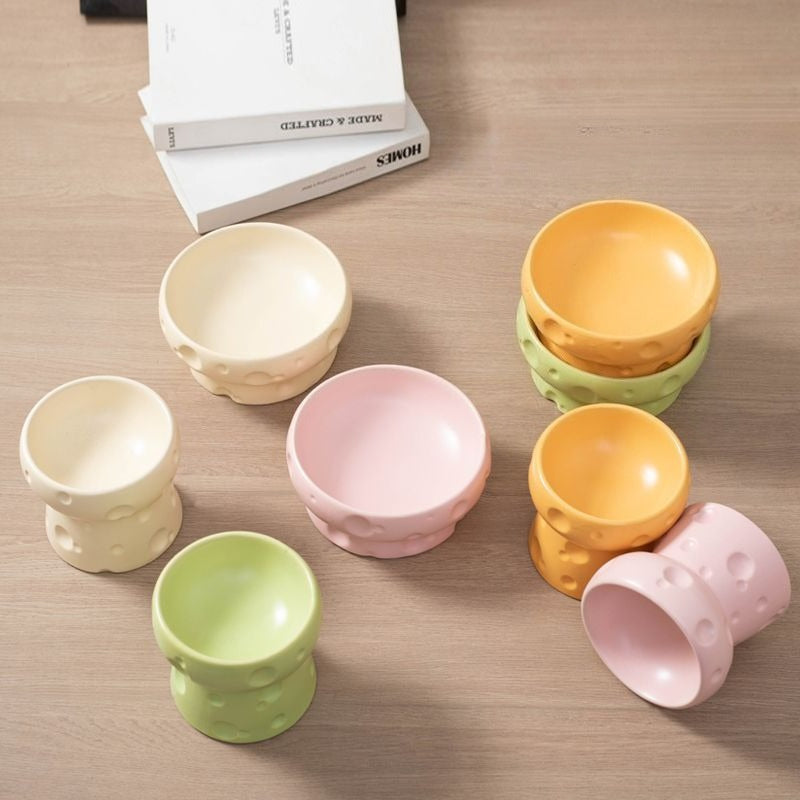 Ceramic Pet Elevated Feeding Bowl