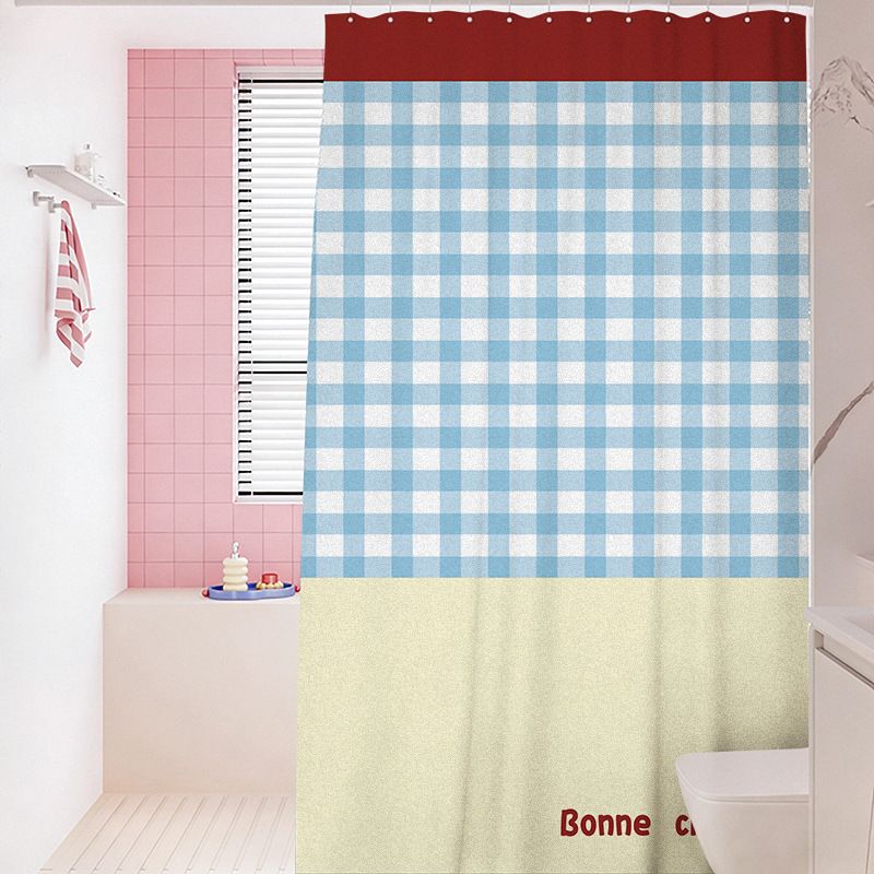 Two-Tone Gingham Shower Curtain