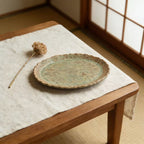 Hand-Formed Scored Oval Plate