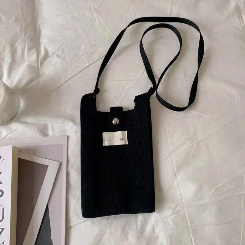 Ribbed Knit Phone Pouch
