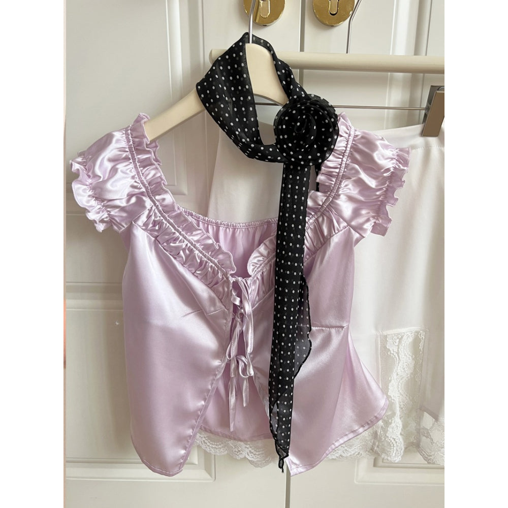 Polka Dot Silk Neck Scarf - Modomu