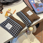 Plaid Double Layer Cosmetic Organizer - Modomu