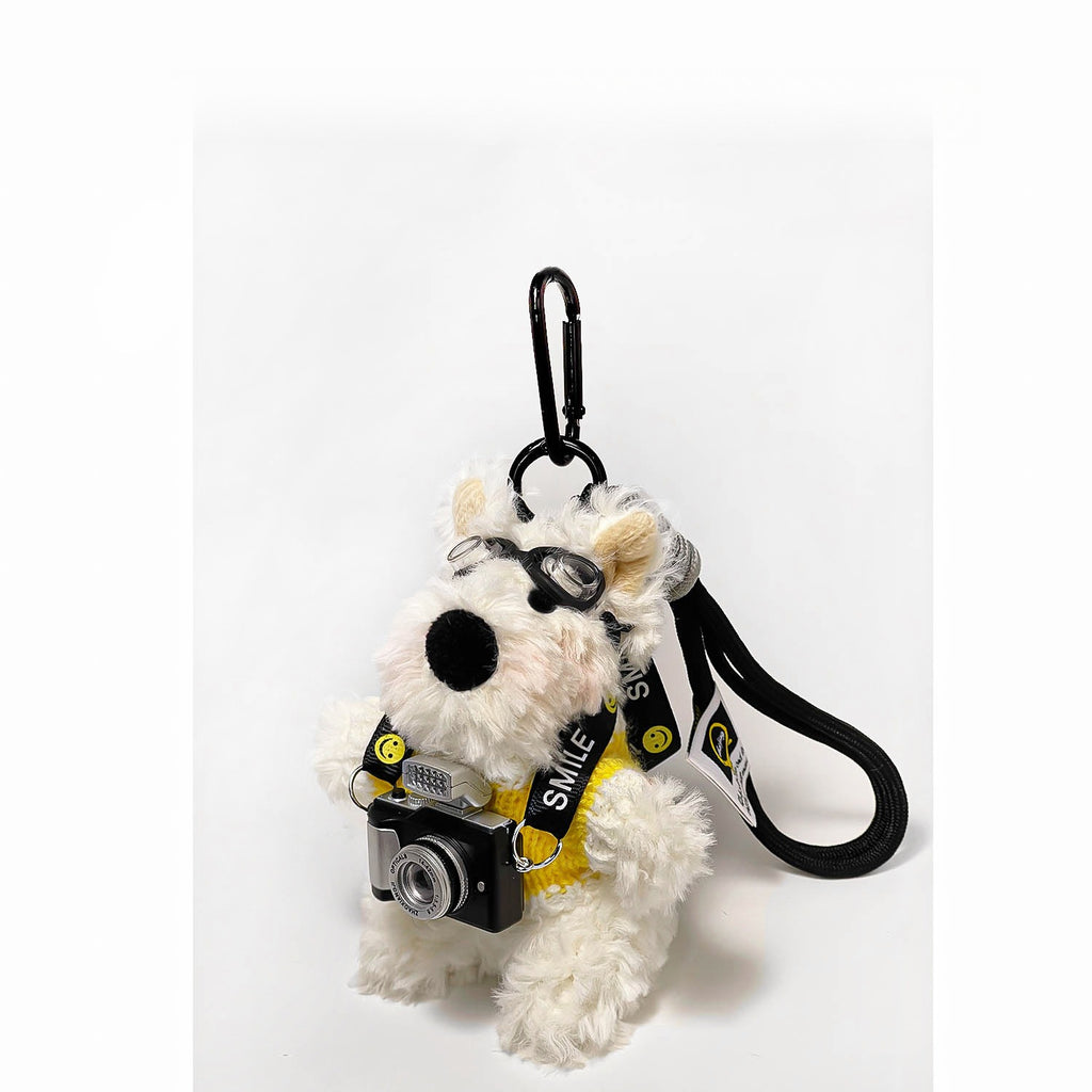 Cartoon Puppy Plush Keychain
