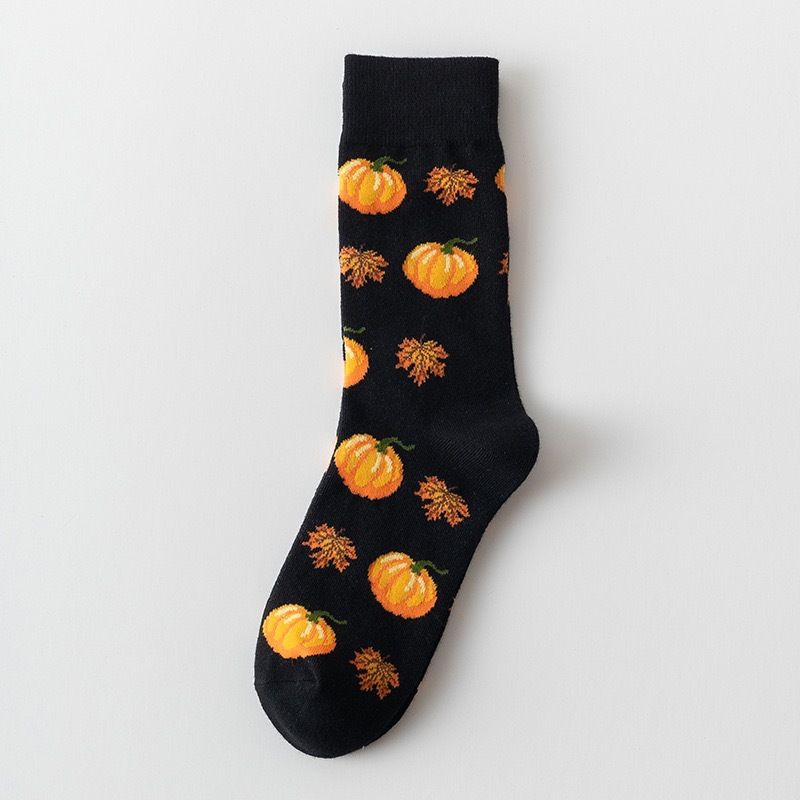 Autumn Pumpkin Crew Socks