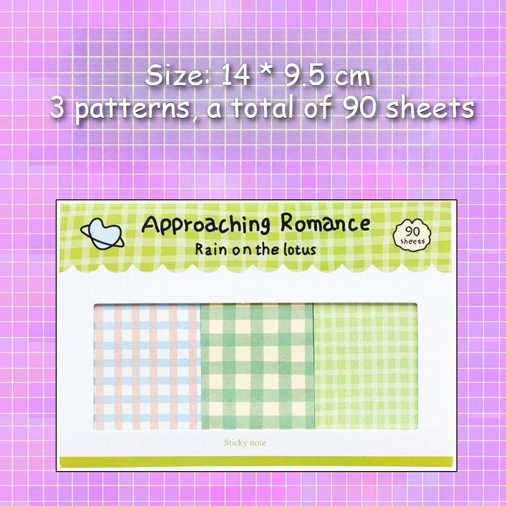 Plaid Sticky Notes Minimal Desk - Modomu