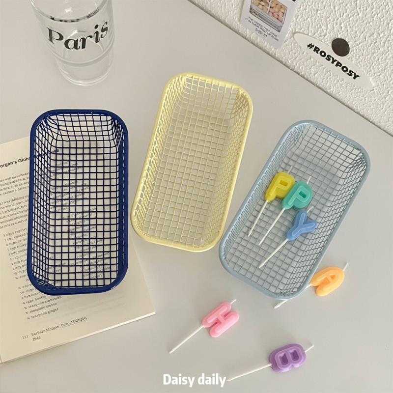 Desktop Wire Storage Basket Organizer