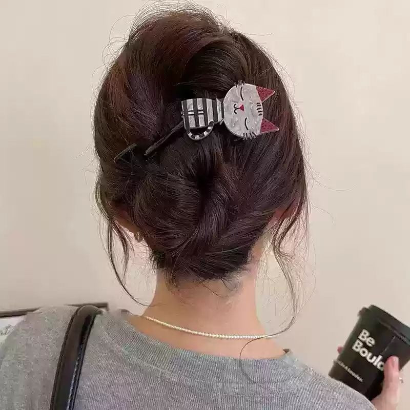 Cartoon Cat Twist Hair Clip