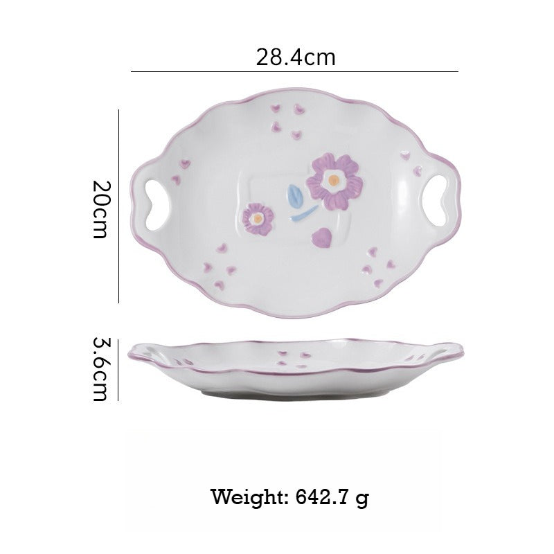 Floral Ceramic Baking Plate - Modomu
