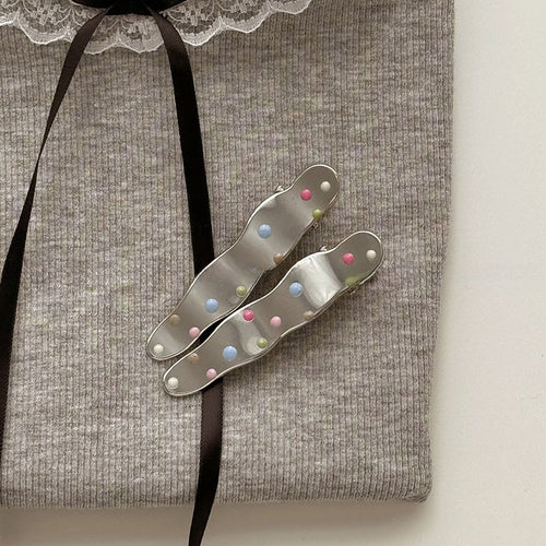 Polka Dot Metal Hair Clip - Modomu