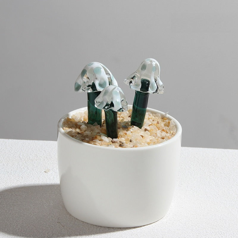 Glazed Cactus Glass Desk Ornament - Modomu