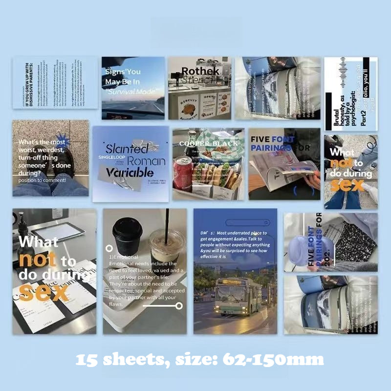 Korean Aesthetic Wall Art Cards