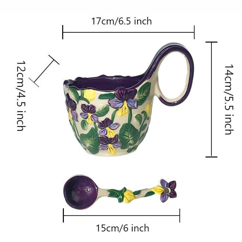Curved Handle Breakfast Bowl