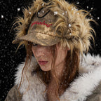 Retro Embroidered Earflap Cap - Modomu
