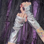 Metallic Arm Sleeve Gloves