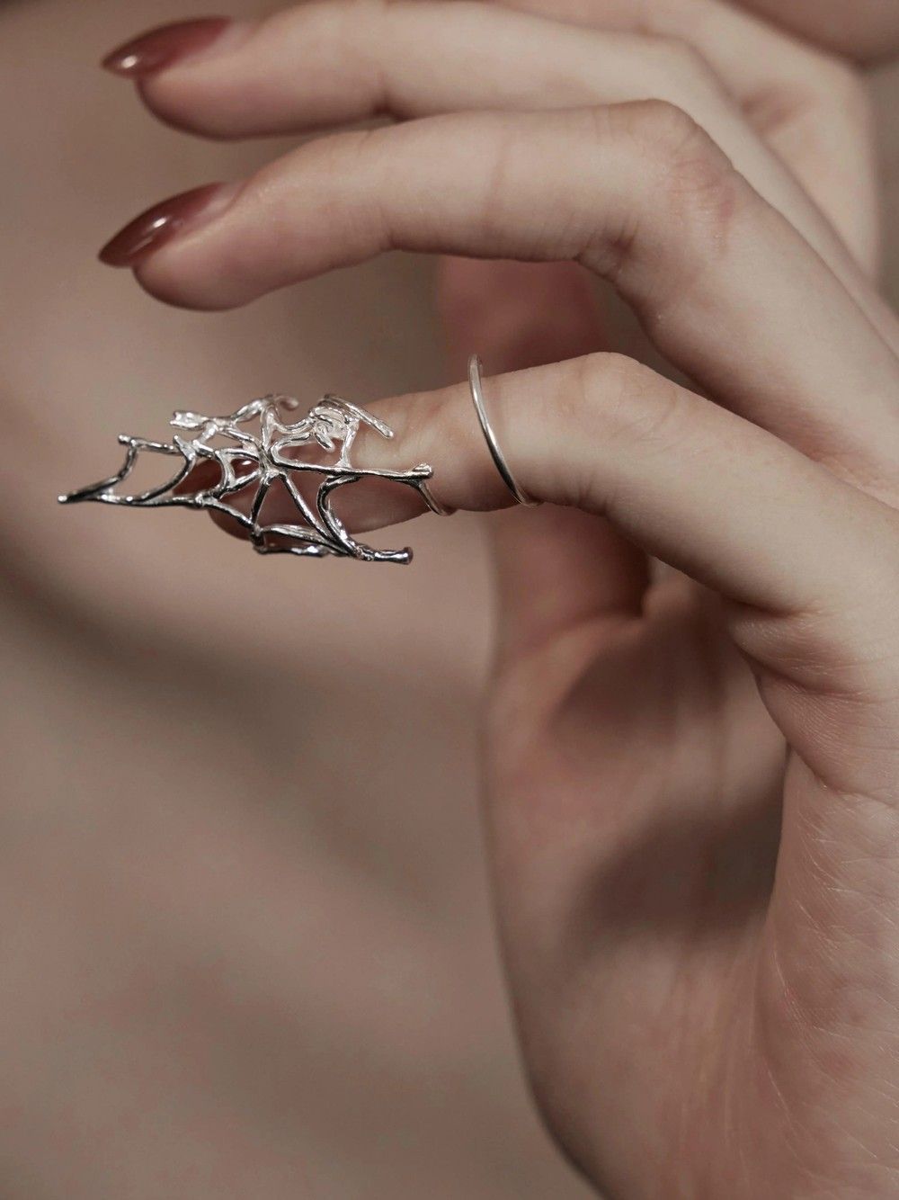 Spider Web Armour Ring