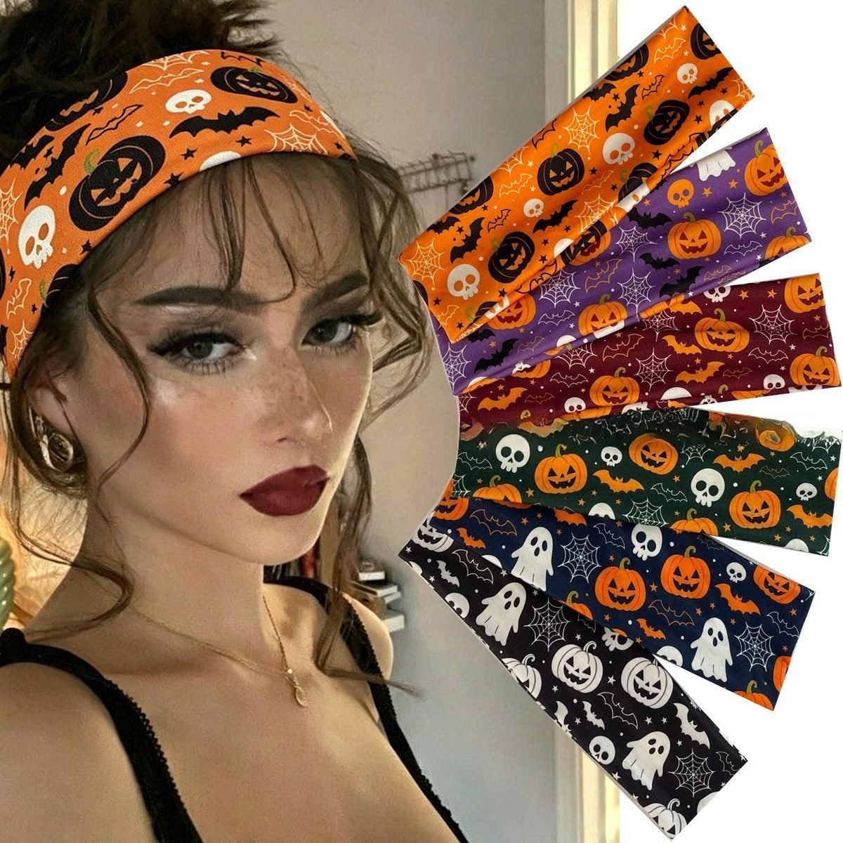 Halloween Print Wide Headband
