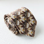 Hand Printed Retro Pattern Tie - Modomu