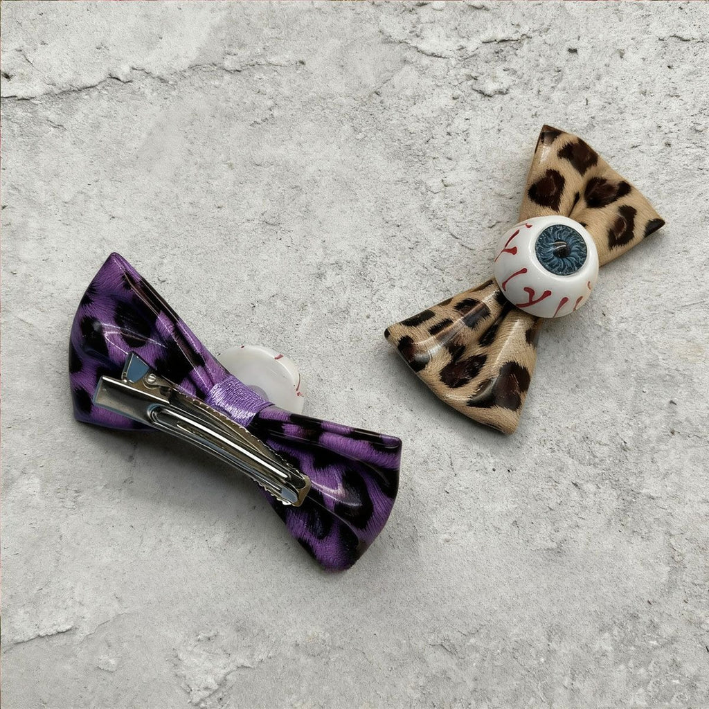 Leopard Eyeball Bow Clip