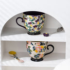 Embossed Floral Breakfast Mug