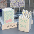 Bow Cherry Desktop Pen Holder