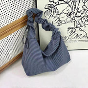 Pleated Plaid Retro Tote Bag