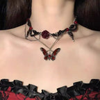 Scarlet Butterfly Choker