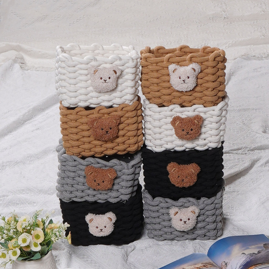 Bear Cotton Rope Storage Basket - Modomu