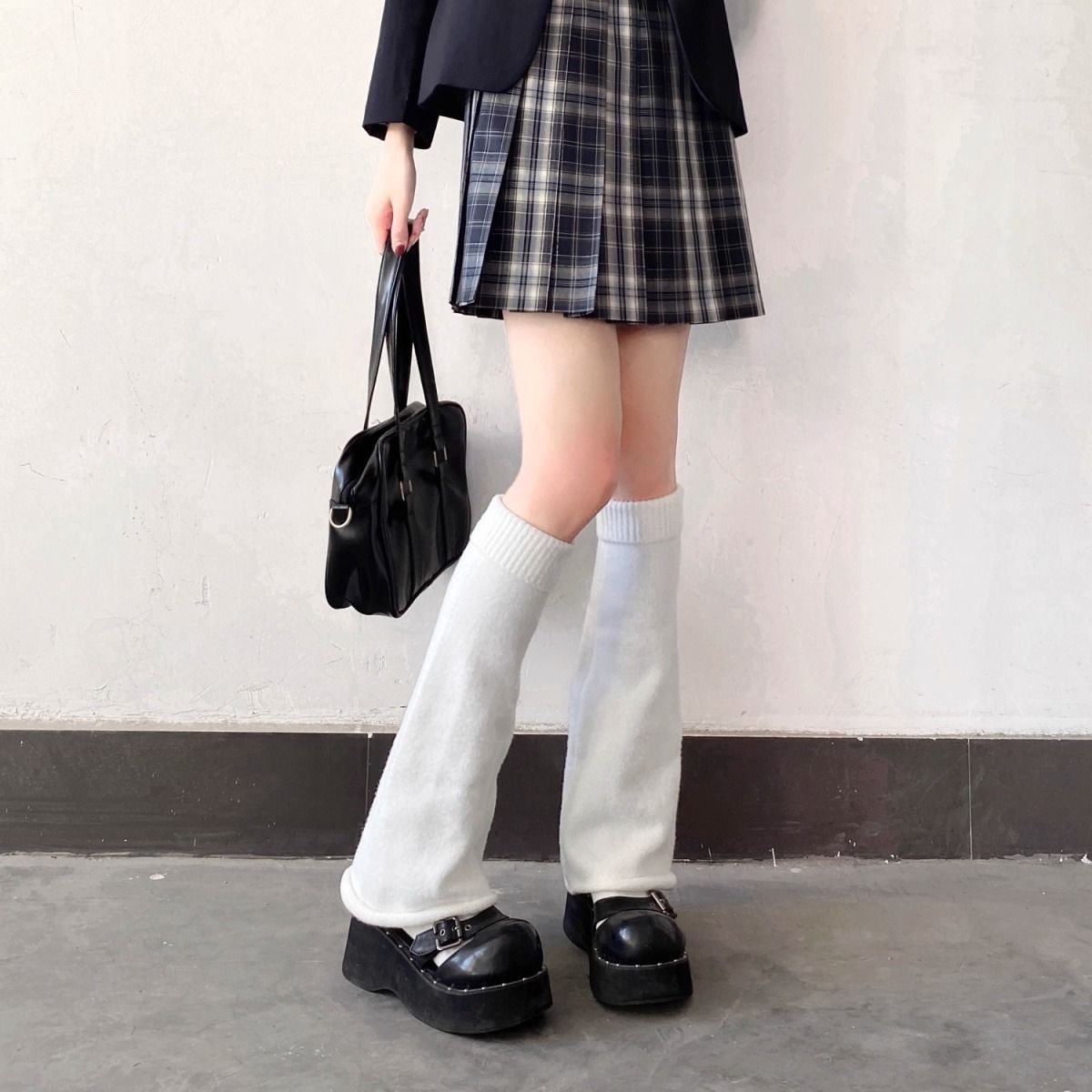 Ribbed Knit Stacked Socks - Modomu