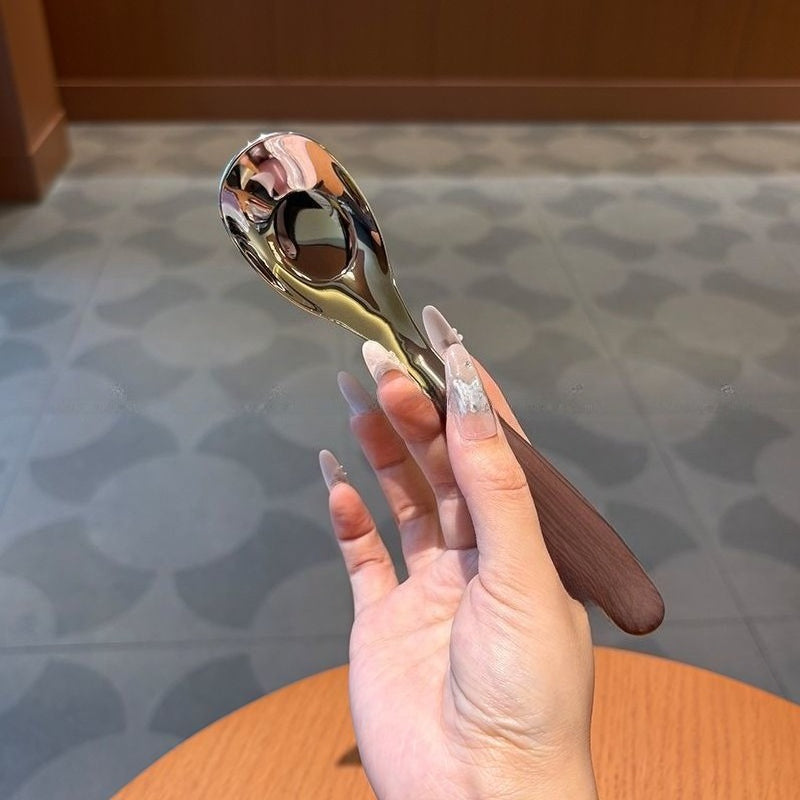 Pearlescent Bamboo Handle Soup Spoon