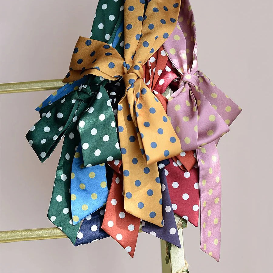 Retro Polka Dot Silk Tie - Modomu