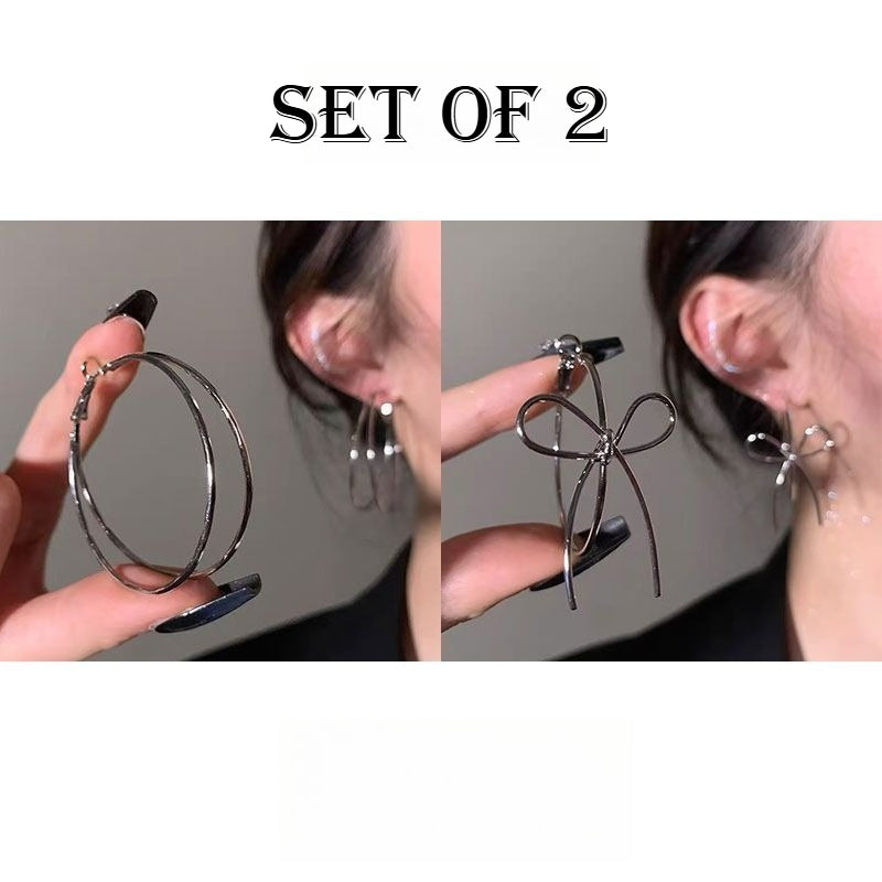 Bow Stud Earrings Statement