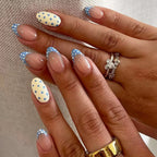 Blue Polka Dot Press-on Nails