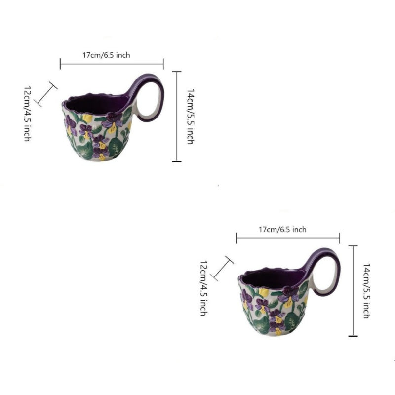 Curved Handle Breakfast Bowl
