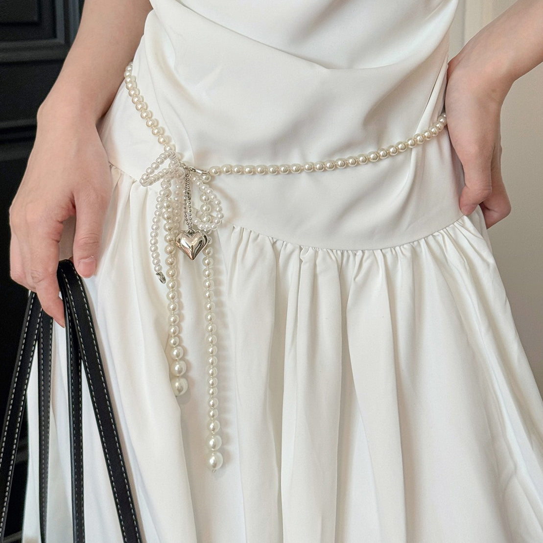 Retro Pearl Waist Chain Belt - Modomu