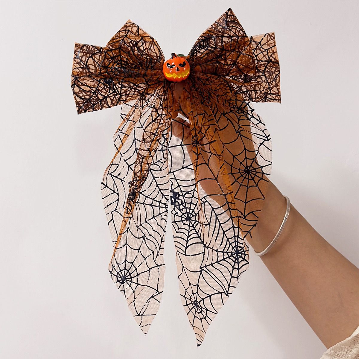 Cobweb Mesh Hair Bow