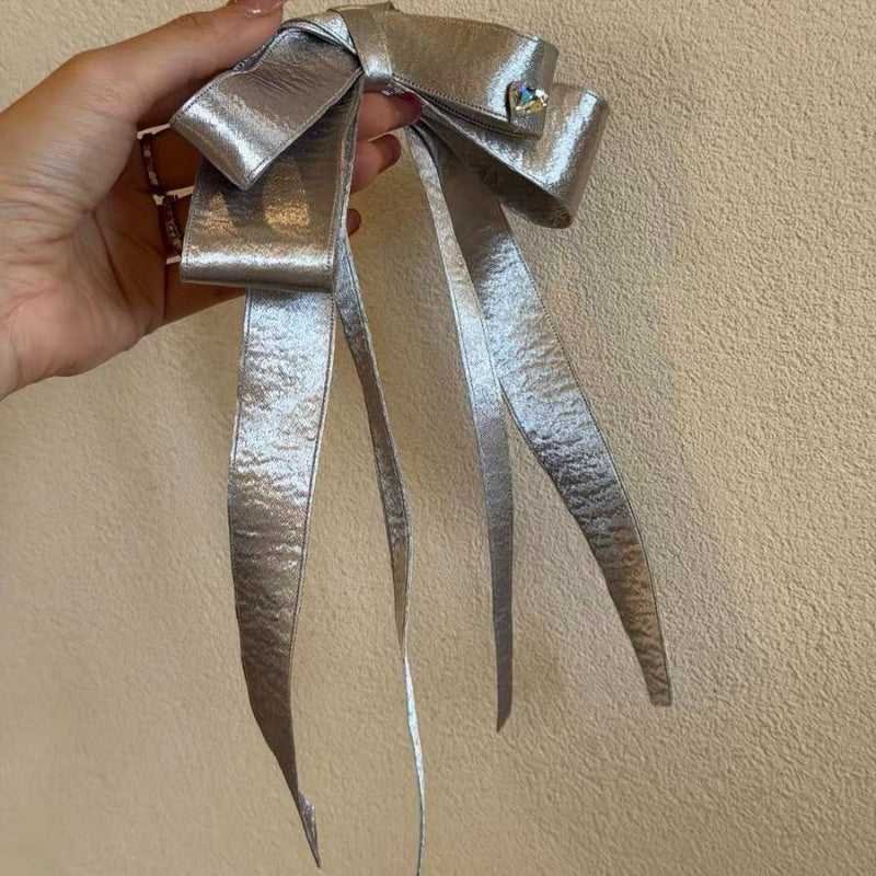 Metallic Bow Hair Clip