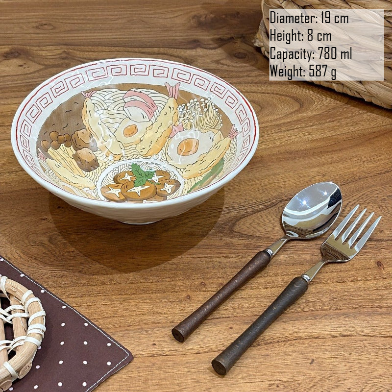 Hand-Painted Japanese Ramen Bowl