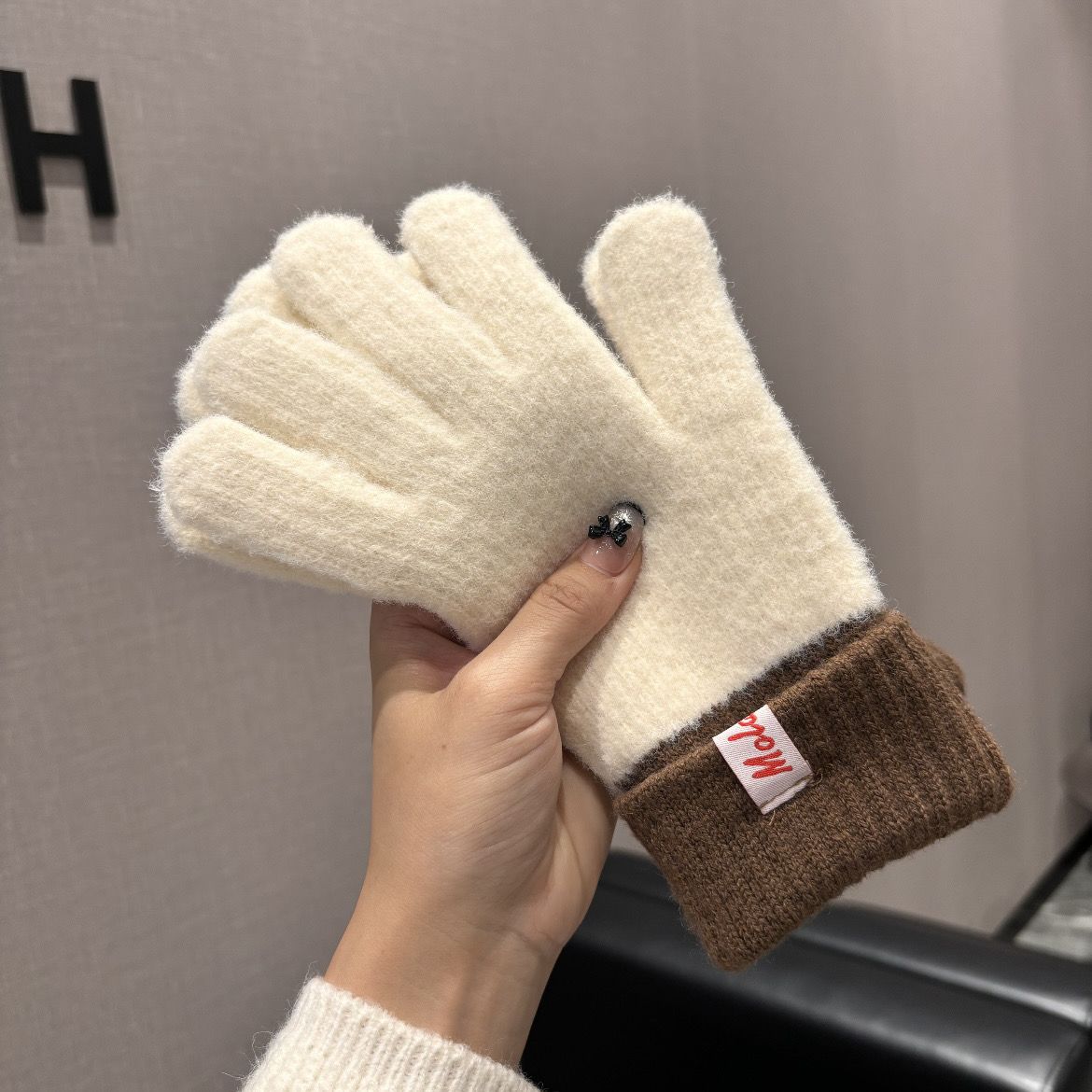 Double knit touchscreen winter gloves - Modomu