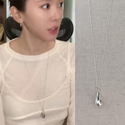 Dongdaemun Silver Water Drop Necklace