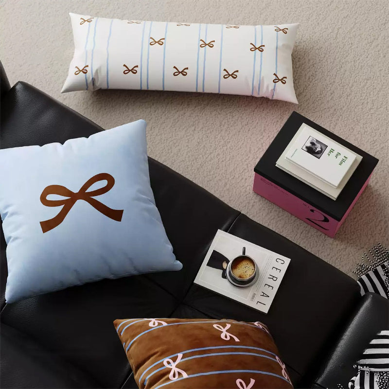 Korean Bow Throw Pillow Cover