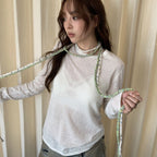 Striped Slim Knit Neck Scarf