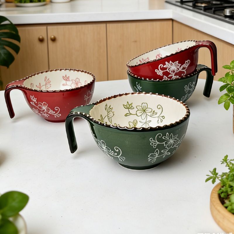 Oval Handled Salad Bowl