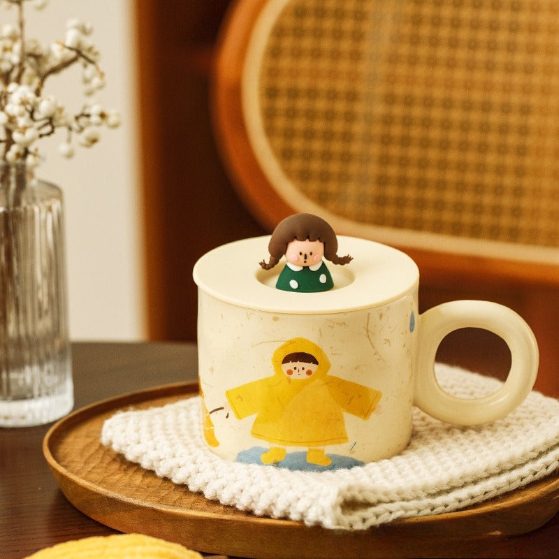 Cartoon Ceramic Bowl With Lid - Modomu