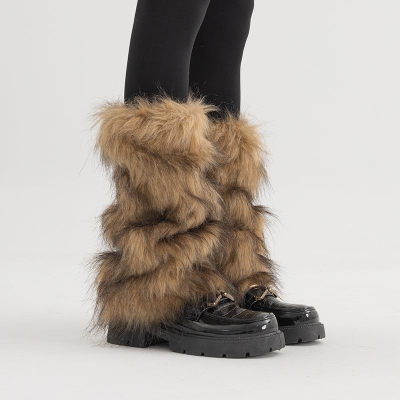 Fluffy Stacking Leg Warmers - Modomu