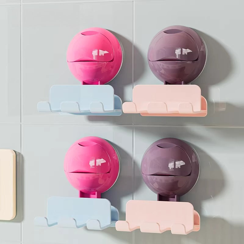 Wall Toothbrush Holder With Hooks - Modomu